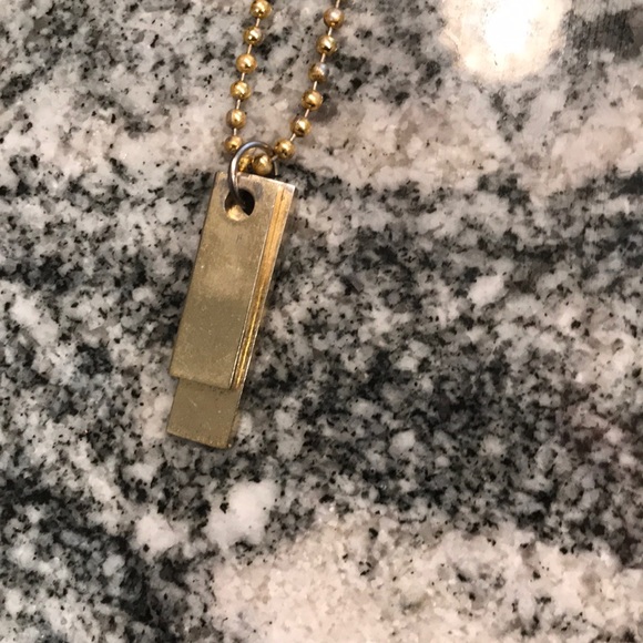 Mens Aldo gold bar necklace - Picture 2 of 2